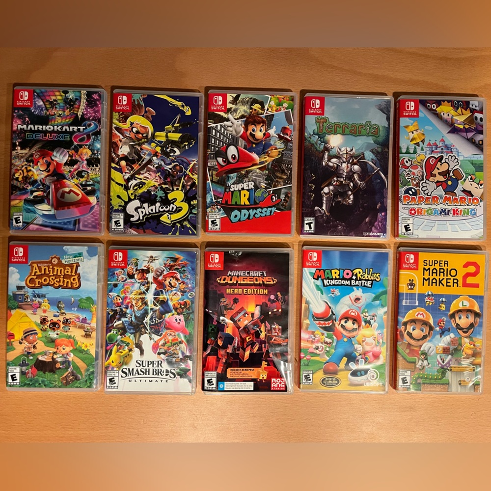 Nintendo Switch Games, sold as lot of 10